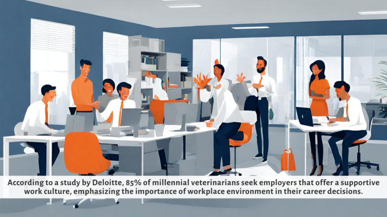 According to a study by Deloitte, 85% of millennial veterinarians seek employers that offer a supportive work culture, emphasizing the importance of workplace environment in their career decisions. - Veterinary Recruitment Agency - Pulivarthi Group