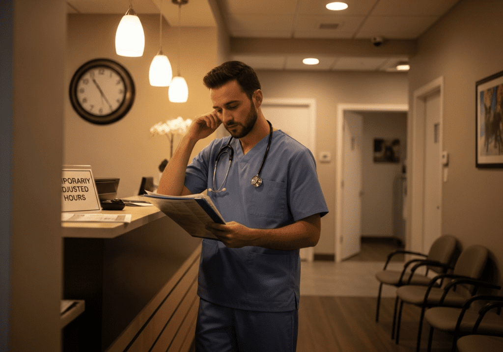 Veterinary Clinic image illustrating Veterinary Hospital Adjusts Hours Amid Staff Shortage