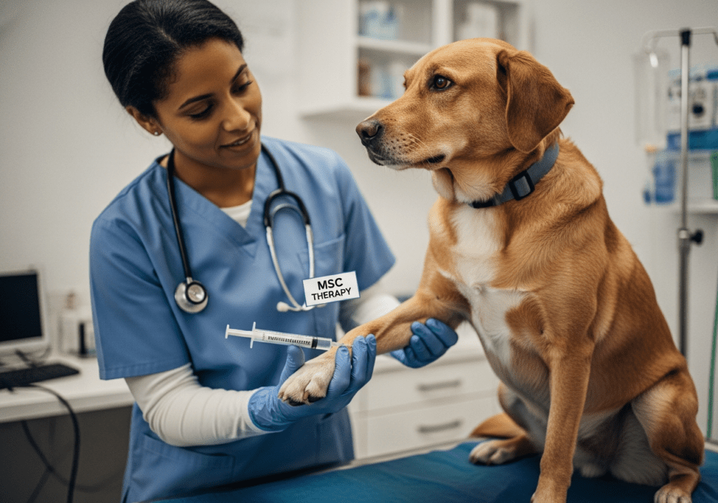 Veterinary Clinic image illustrating Exploring IV MSC therapy for canine osteoarthritis management