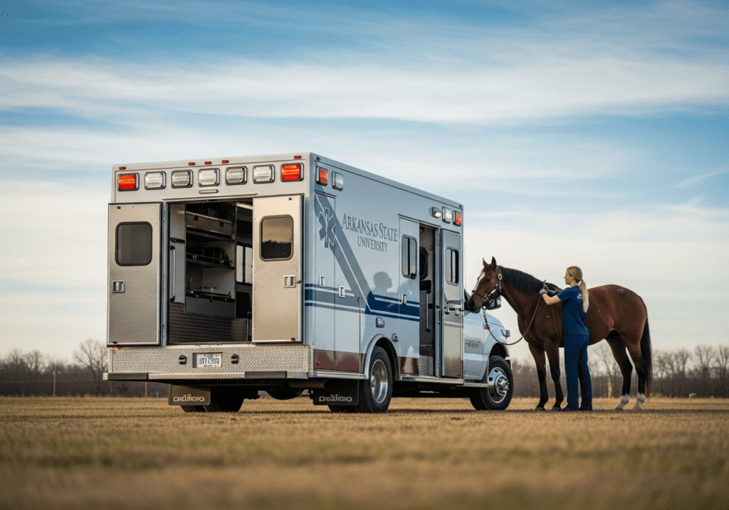 Veterinary Clinic image illustrating Arkansas State University Launches Large Animal Ambulance