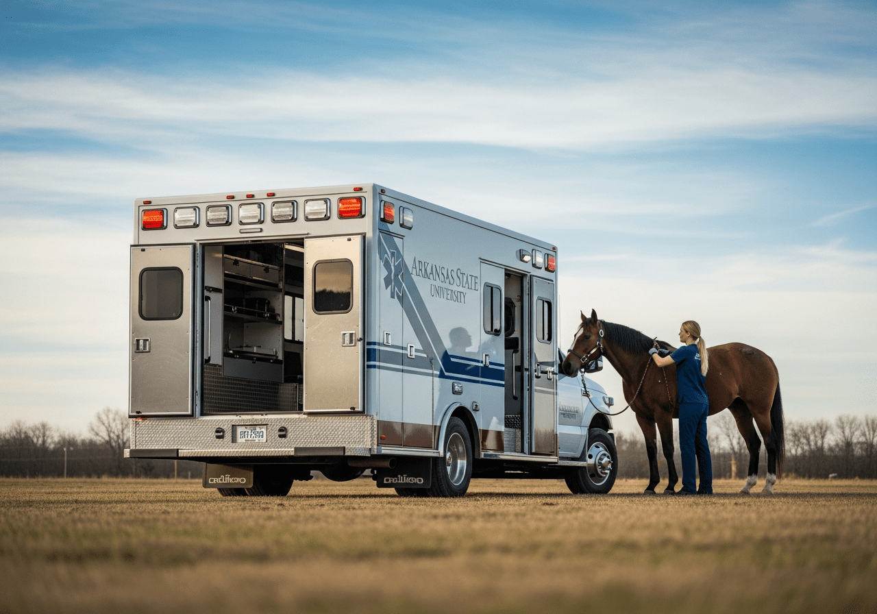 Veterinary Clinic image illustrating Arkansas State University Launches Large Animal Ambulance