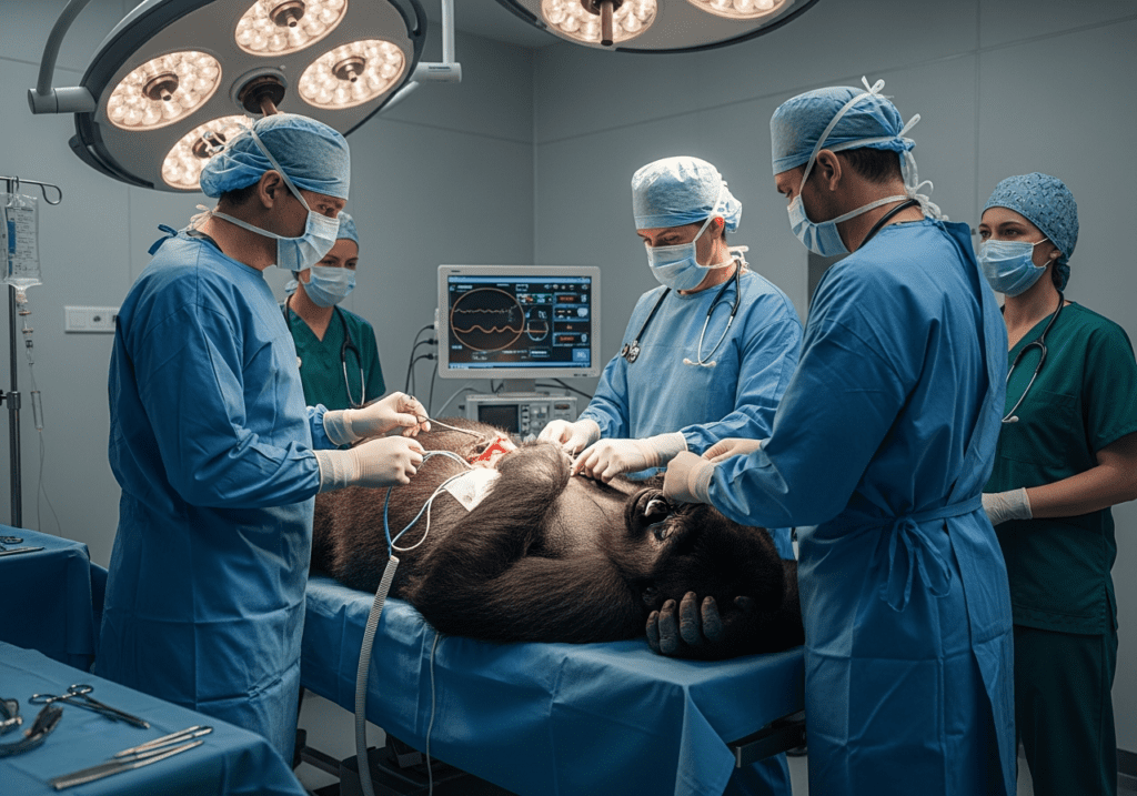 Veterinary Clinic image illustrating Woodland Park Zoo's First Emergency C-section for Gorilla