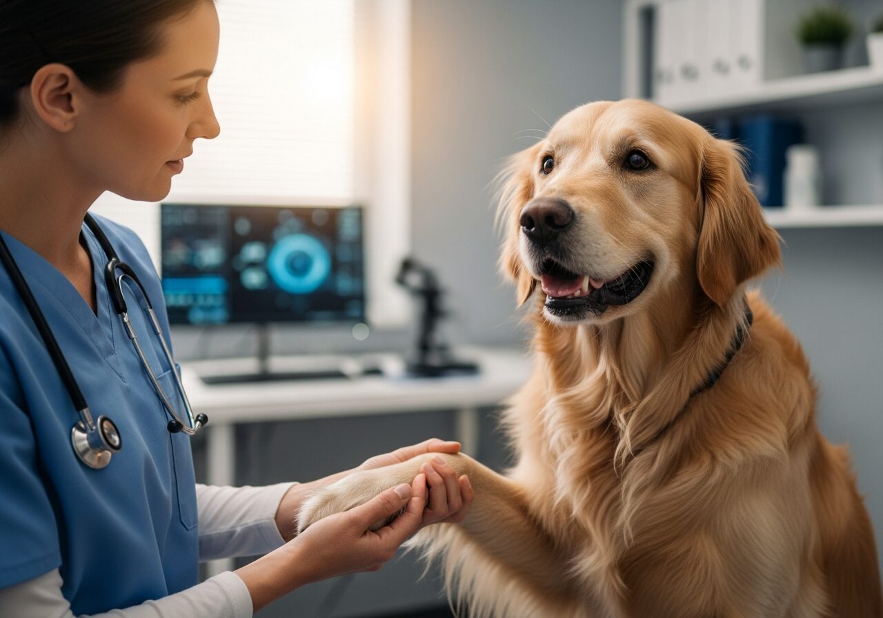 Veterinarian discussing a veterinary practice partnership offer with a practice owner