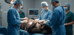 Veterinary Clinic image illustrating Woodland Park Zoo's First Emergency C-section for Gorilla